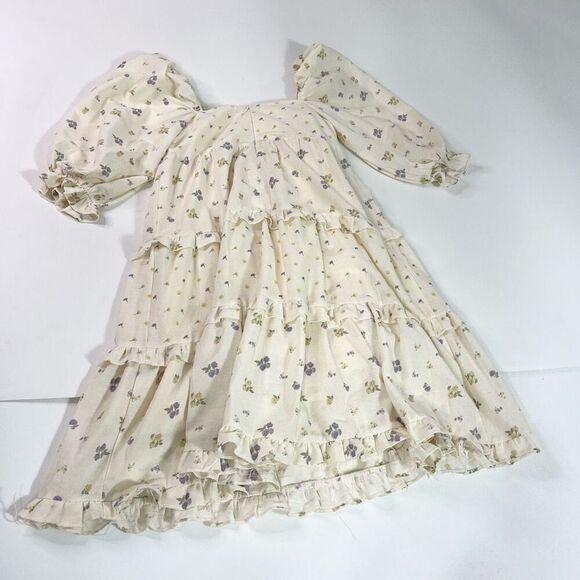 Sweet en Forme Dress Women Small Puff Sleeve Cottagecore Prairie Shabby Chic NWT - Picture 10 of 12